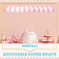thumbnail image 4 of Toldo decorativo Boao Circus de cartón con rayas 3D, 60 cm, 4 of 6