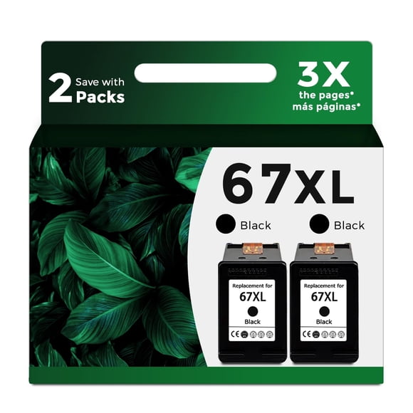 Cartucho de tinta Ankink remanufacturado HP 67XL negro (paquete de 2)