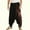 Black, variant on ZZwxWA Cotton Harem Pants for Men, Indian Asian Style Baggy Hipster Loose Fit Printed Casual Low Crotch Slacks My Order