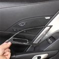 thumbnail image 4 of Cubierta de pegatinas para el marco del altavoz de la puerta interior de fibra suave del automóvil, calcomanías embellecedoras para C7 2014-2019, 4 of 5