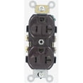 thumbnail image 1 of Brown Commercial Grade Straight Blade Duplex Receptacle, 1 of 1