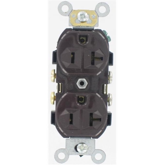 Brown Commercial Grade Straight Blade Duplex Receptacle