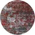 thumbnail image 1 of Ahgly Company Machine Washable Indoor Round Industrial Modern Gunmetal Gray Area Rugs, 6' Round, 1 of 7