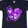 thumbnail image 4 of Inktastic Epilepsy Awareness Purple Ribbon Around Heart Boys or Girls Baby Bodysuit, 4 of 5