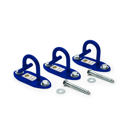 Anchor Gym Mini H1 Set of 3 Workout Wall Mount Anchors. Wall/Ceiling, for Body Weight Straps, Resistance Bands, Strength Training, Yoga, Home Gym, Physical Therapy Exercise and Stretching - Blue