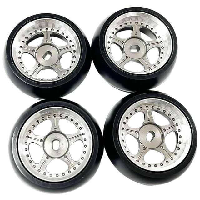 4x Neumático de Goma para Coche RC, de Rueda Anodizadas , de Y Neumáticos para K969 K989 P929 , Coche Macarena neumáticos de coche rc