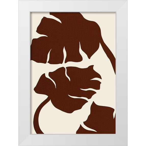 Artographie Studio 24x32 White Modern Wood Framed Museum Art Print Titled - Monstera Canvas Brown