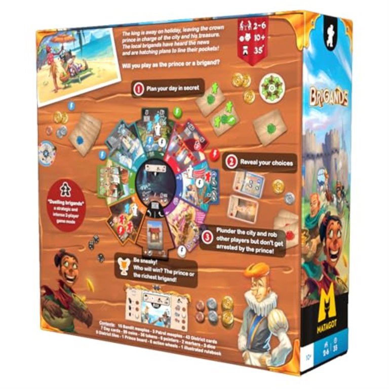 Matagot Brigands Board Game - A Deduction and Strategy Board Game for Thrilling Heists and High Stakes! Family Game for Kids & Adults, Ages 10+, 2-6 Players, 25-50 Min Playtime, Made by Matagot Matagot Brigands Board Game - A Deduction and Strategy Board Game for Thrilling Heists and High Stakes! Family Game for Kids & Adults, Ages 10+, 2-6 Players, 25-50 Min Playtime, Made by Matagot