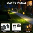 thumbnail image 3 of Outdoor Solar Lights, 4 Pack LED Waterproof Solar Garden Lights with Flickering Flame, Outside Lighting Decoration for Patio Garden Yard Pathway Landscape, 3 of 8