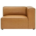 thumbnail image 5 of Modular Sectional Sofa Couch, Tan, Vegan Leather, Living Kitchen Cafe Bistro Hospitality Restaurant, Modern Contemporary HB33469, 5 of 15