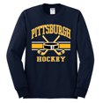 thumbnail image 2 of Wild Bobby City of Pittsburgh Hockey Fantasy Fan Sports Men's Long Sleeve Shirt, Navy, Large, 2 of 5
