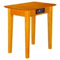 thumbnail image 1 of Atlantic Furniture Shaker Charger Chair Side Table in Caramel, 1 of 5