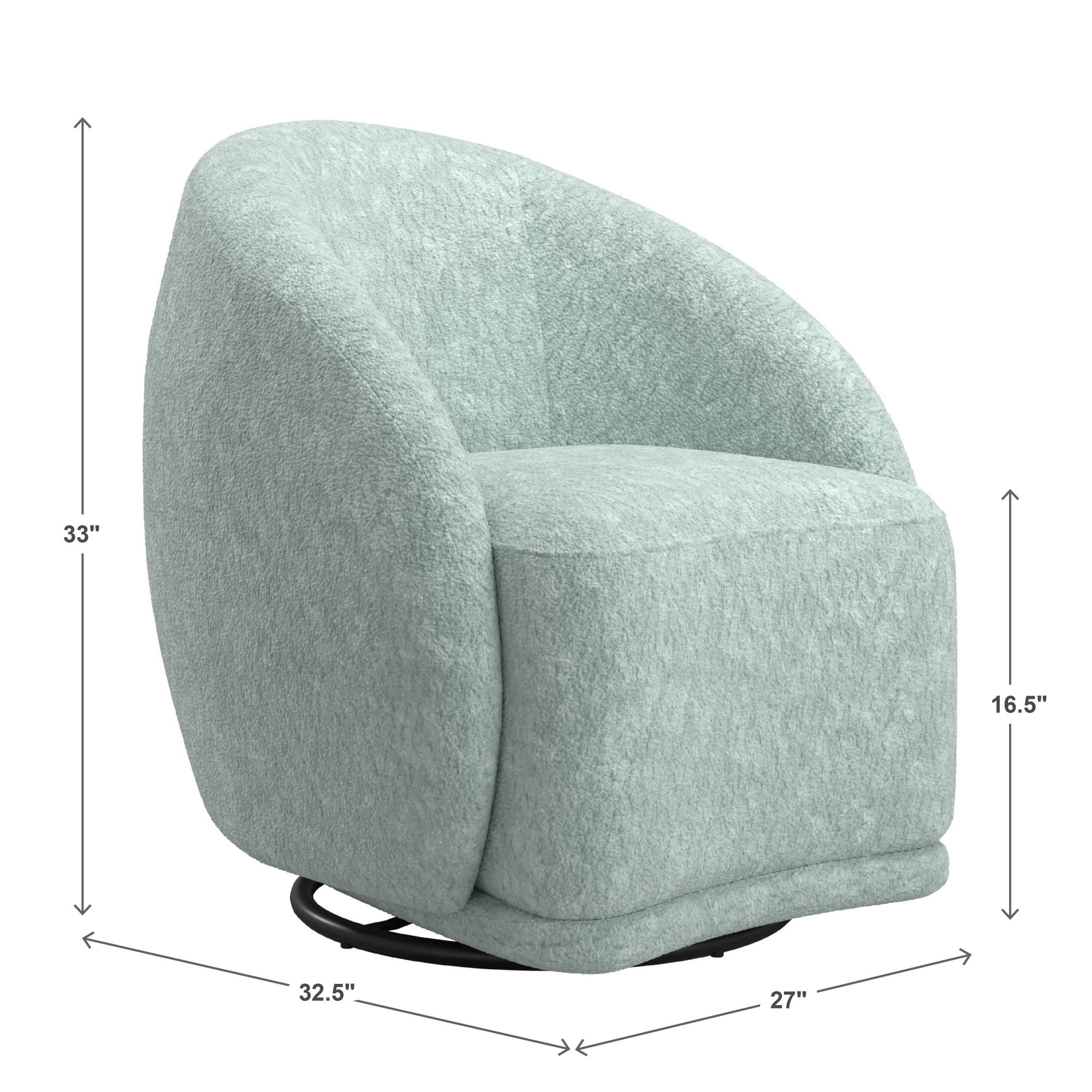 Weston Home Cirea Jacquard Velvet Swivel Accent Chair, Paul Blue