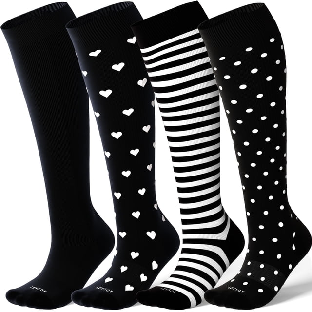 Calcetines de compresión LEVSOX de viscosa de bambú 20-30 mmHg para mujeres y hombres