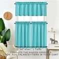 thumbnail image 6 of 2 Pcs Waffle Weave Fabric Tier Curtain, Rod Pocket Waterproof Small Curtain, 6 of 6