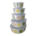 thumbnail image 2 of Luzkey 5 Pieces Mixing Bowl Set Fruits Salad Bowl Rice Bowl Multipurpose with Lids Food Storage Container for Food Biscuits Pancakes Fruit flowers, 2 of 8