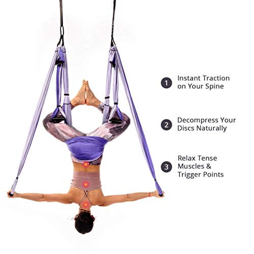 Yoga Trapeze Pro ¨C Yoga Inversion Swing with Free Video Series and Pose  Chart, Purple : Buy Online at Best Price in KSA - Souq is now :  Sporting Goods