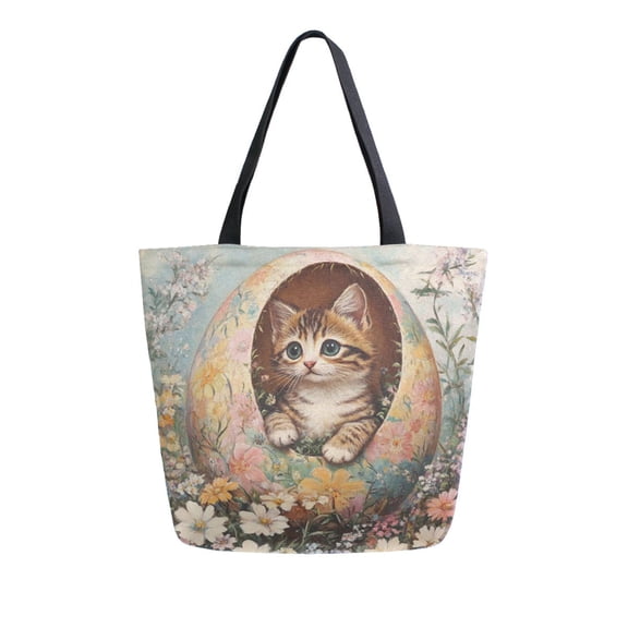 DIXRUYEE Tote Bag Women Weekender Travel Bag Shoulder Handbag Easter Egg Cuddle Printed