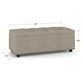 thumbnail image 6 of Simpli Home Hamilton 44 inch Wide Traditional Rectangle Lift Top Rectangular Storage Ottoman in Natural Linen Look Fabric, Assembled, 6 of 12