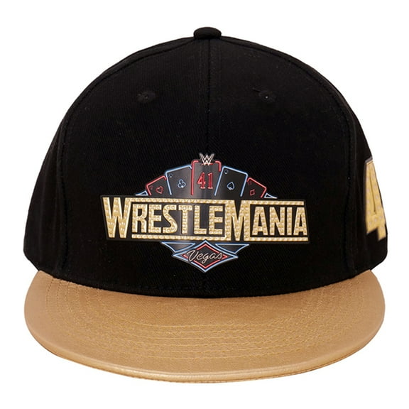 Men's Black/Gold WrestleMania 41 Snapback Hat