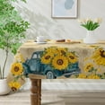 thumbnail image 2 of Sunflower Round Tablecloth 60 inch, Sunflower Decorations for Home, Summer and Spring Waterproof Stain Resistant Table Cloth Rectangle for Party,Table,Outdoor, 2 of 6