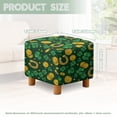 thumbnail image 3 of SCRAWLGOD St. Patrick's Day Clover Horseshoes Coin Print Dark Green Ottoman Slipcover, Thick Footrest Sofa Slipcovers Non Scratch Square Covers for Footstool with Stretch Bottom, 3 of 7