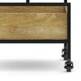 thumbnail image 2 of Simpli Home Hobbs SOLID MANGO WOOD Industrial Contemporary 16 inch Wide Bar Cart in Natural, 2 of 8