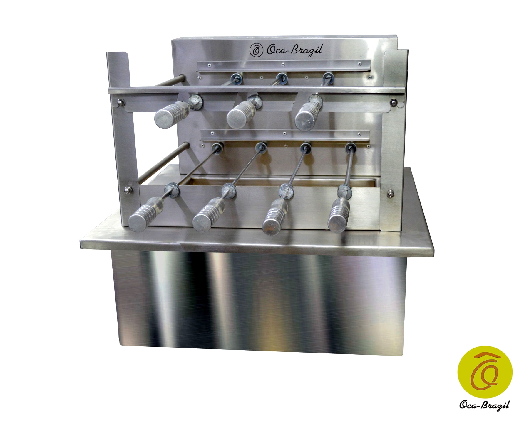 Brazilian BBQ Charcoal Grill with Firebox - 7 Skewers - Oca-Brazil
