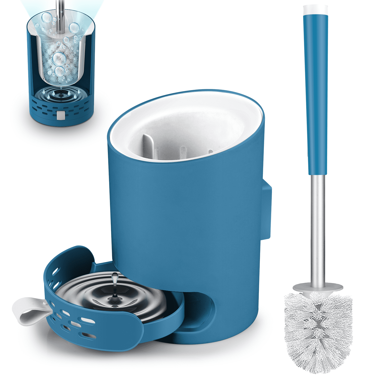 Rubbermaid Comfort Grip Toilet Bowl Brush and Caddy Set