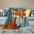 thumbnail image 2 of Nawypu  Orange Fox Soft Throw Blanket 40"x50" Lightweight Flannel Blanket for Couch Bed Sofa Travelling Camping for Kids Adults, 2 of 6