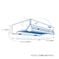 thumbnail image 2 of Campana de Cocina Sanaire Turbo Air 76 CM Almendra, 2 of 2
