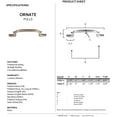 thumbnail image 2 of Alno A3650-6-PB Ornate 6 Inch Cabinet Pull Polished Brass, 2 of 2