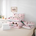 thumbnail image 5 of Homewish Cartoon Butterfly Ladybug Twin Bedding Sets 7-Piece, Cute Animal Insect Bedding Comforter Set, Princess Pink Cartoon Reversible Sheet Sets, Super Cozy Room Decor, 5 of 7
