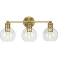 thumbnail image 6 of Progress Lighting Hansford 3-Light Vintage Brass Bath Vanity, 6 of 7