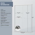 thumbnail image 6 of 44-48 in. W x 72 in. H Double Sliding Shower Door, Semi-frameless Bypass Bathroom Sliding Door with 1/4" (6mm) Tempered Glass for Walk-in Shower, Brushed Nickel 24D03-48BNX, 6 of 6