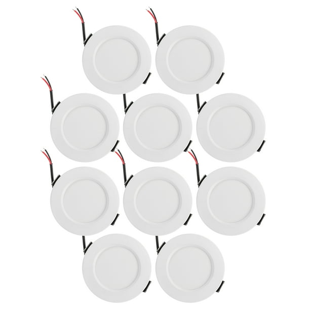 10 luces LED empotradas blancas para techo, focos para interiores, salas de estar, iluminación del hogar