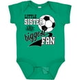 thumbnail image 3 of Inktastic Little Sister and Biggest Fan Soccer Player Girls Baby Bodysuit, 3 of 5