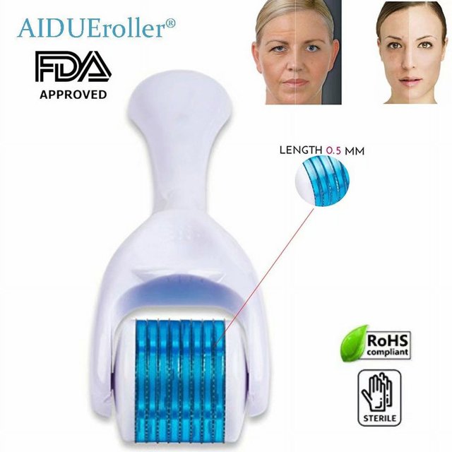 Derma Roller 0,5 mm JM 540 Micro Needle Roller Kit para uso doméstico Incluye estuche de almacenamiento gratuito