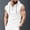 White, variant on Men's Drawstring Hooded Tank Tops Textured Quarter Button Henley Sleeveless Gym Workout Muscle Shirts White