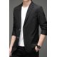 thumbnail image 3 of Traje pequeño de algodón ajustado de alta gama para hombre, informal, de una sola capa y fino, para primavera y verano, abrigo estilo western para hombre, 3 of 5