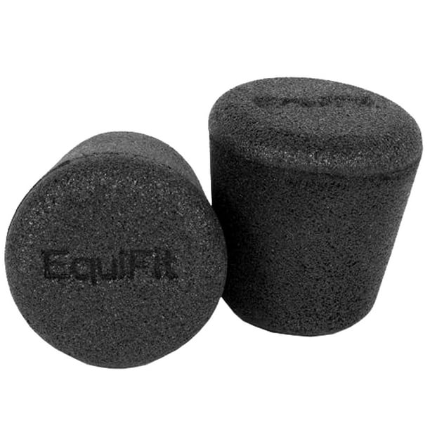 One Size Equifit Silentfit Horse Ear Plugs Anti Microbial Foam Black
