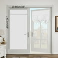 thumbnail image 2 of Cortina opaca para puerta, con aislamiento térmico, para privacidad, para patio, puerta francesa, puerta de entrada, luz lateral, cortina con lazo, color blanco, 66 x 173 cm, 2 of 6