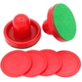 thumbnail image 1 of 1 Ensemble de Mini Pousseurs de Hockey sur Air et de Rondelles de Hockey sur Air, Excellents Poignées de But, Pousseurs Poignées de But, Palettes Accessoires de Remplacement pour Tables de Jeu 60 mm, Rouge (2 Attaquants, 4 Rondelles), 1 of 4
