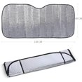 thumbnail image 4 of 130 x 60 cm Universal Car Front Sun Shade Foldable with 2 Suction Cups, 4 of 4