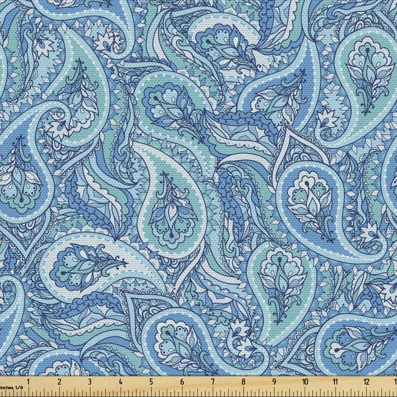 Fabric Print Paisley NEW 2 pieces 7 yards 2 ft and 2 yards 1 ft 