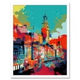 thumbnail image 1 of Nottingham City England Cityscape Vibrant Abstract Art Print Framed Poster Wall Decor 12x16 inch, 1 of 5