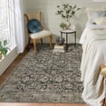 thumbnail image 5 of Tzou Vintage Area Rugs 8x10 for Bedroom Washable Retro Living Room Carpet with Non-Slip Backing, Low Pile(Black), 5 of 7