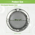 thumbnail image 6 of Unique Bargains 4 Pcs 2" Car Speaker Grills Cover Mesh Round Audio Subwoofer Protector with Screws Iron Silver Tone, 6 of 6