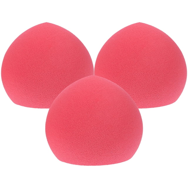 FUTUREORYY 3Ud Esponjas Cosméticas Rojas Para Aplicar Base Y Polvos Con Acabado Uniforme