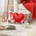 thumbnail image 2 of 12 x 20 Lumbar Valentines Day Decorative Throw Pillow Covers Inch Set of 4 Love Forever Heart Wedding Anniversary Cushion Case Decorations Home Décor for Sofa Couch,Gnomes, 2 of 2